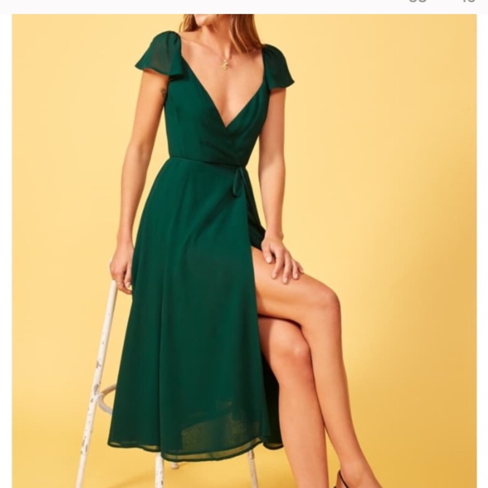 Reformation - XS emerald green dress